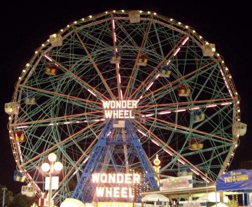 Wonder Wheel Night Card